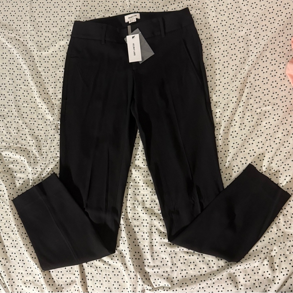 Helmut Lang Black Trousers Sleek Straight-Leg Design